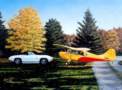 "Classic Toys" - Sam Lyons - Aeronca Champ Aviation Art